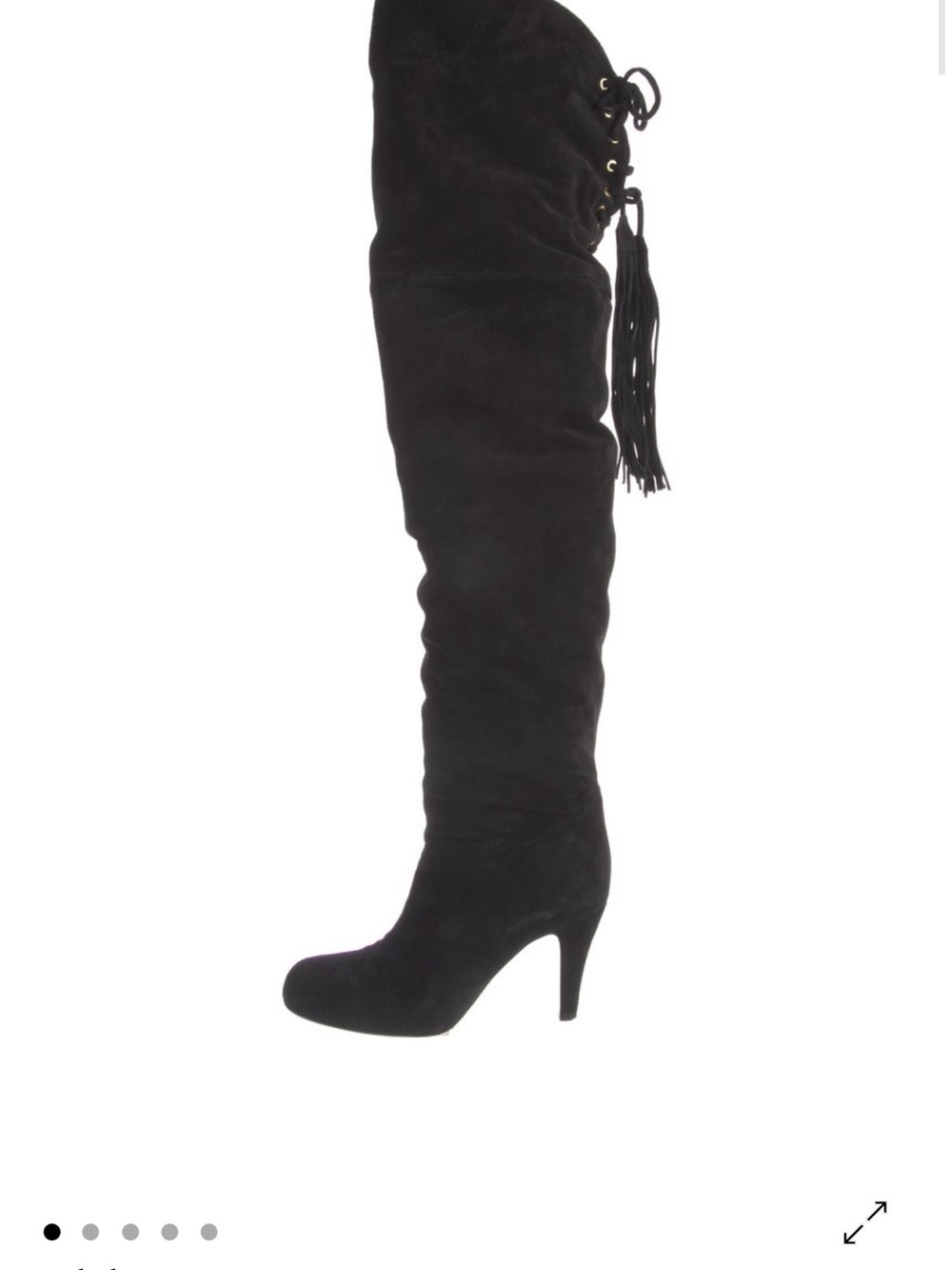 Chloe-Black Over-the-Knee Women's Boots - Classic Suede